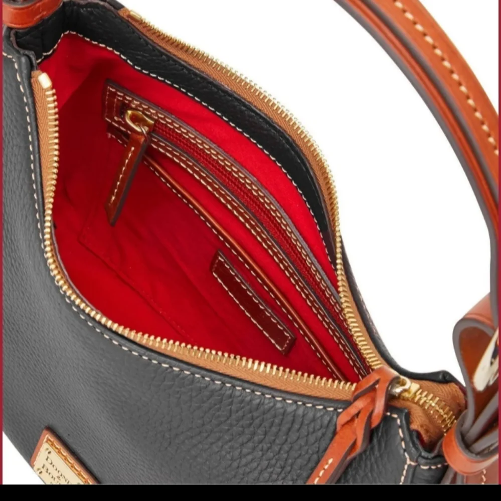 NWT Dooney & Bourke Becket Riley Hobo Bag Shoulder Bag Black Pebble Leather Y2K